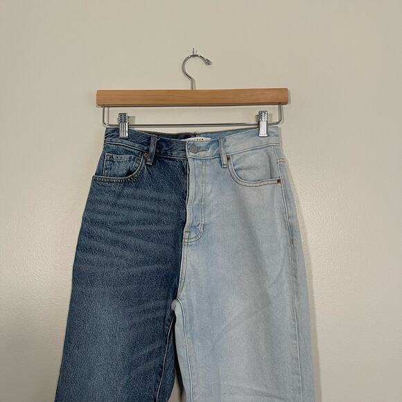 Pacsun • Two Tone High Rise Straight Jeans - Picture 2 of 8